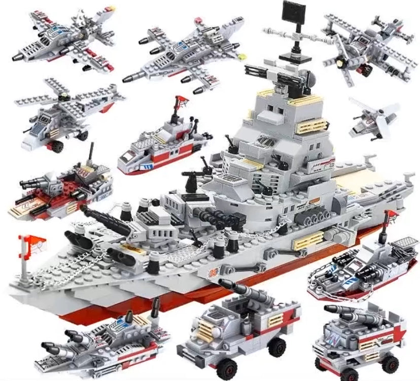 Navy Boat Building Blocks